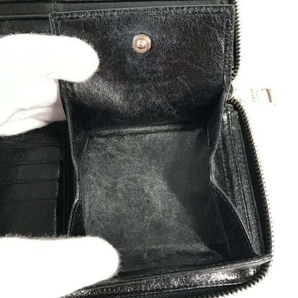 PRADA 2M1264 Skull skull Long wallet Zip Around Long Wallet Leather Black - Picture 9 of 12